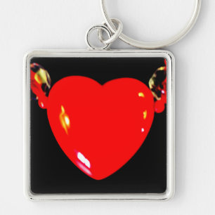 Red Heart Key Ring