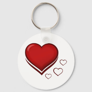 Red Heart Key Ring