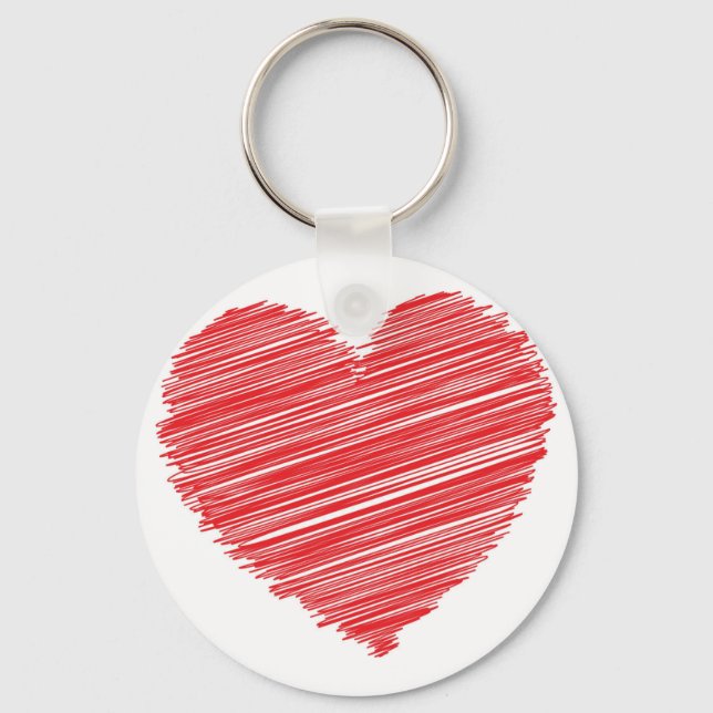 Red heart key ring (Front)