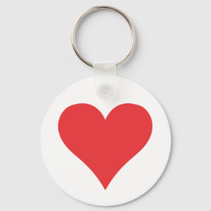 Red heart key ring