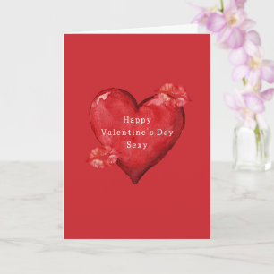 Red Heart Kisses Valentine's Day Card