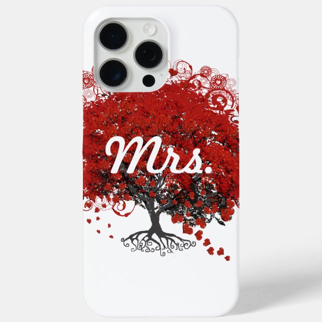 Red Heart Leaf Tree Case-Mate iPhone Case (Back)