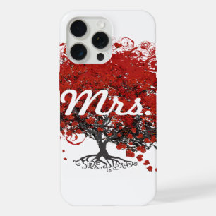 Red Heart Leaf Tree iPhone Case