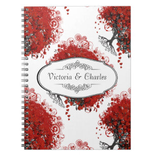 Red Heart Leaf Tree Notebook