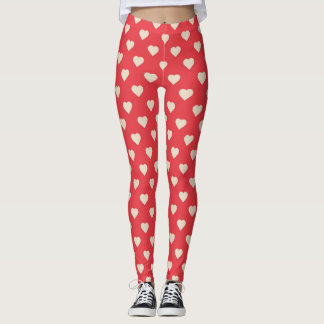 Red Heart leggings/ Valentines day leggings