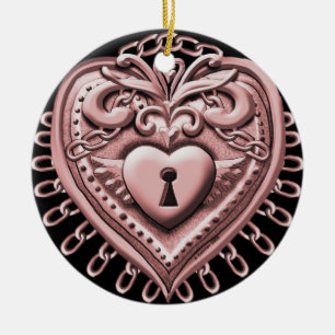 Red Heart Lock  ornament