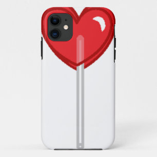 red heart lollipop iPhone 11 case