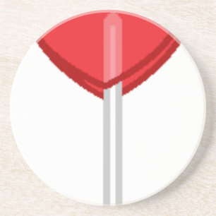 red heart lollipop coaster