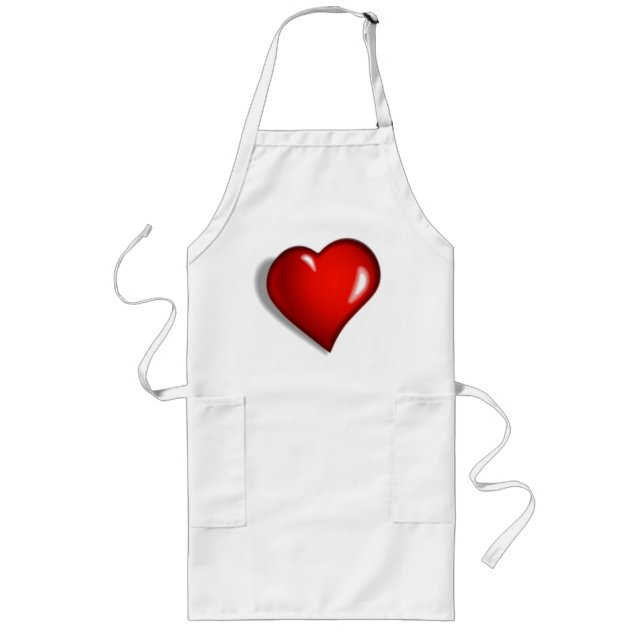 RED HEART LONG APRON (Front)