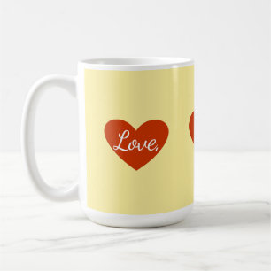Red Heart Love Customisable Coffee Mug