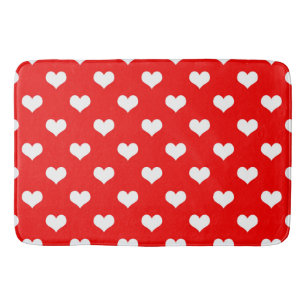 Red Heart Love Design  Bath Mat
