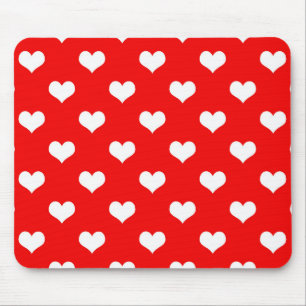 Red Heart Love Design Mouse Pad