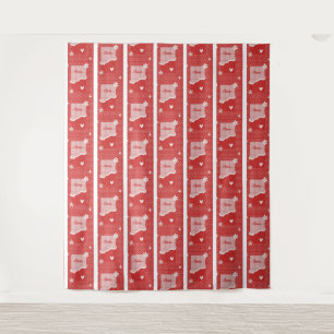 red heart love design Tapestry