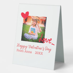 Red heart love happy valentine's day add photo nam