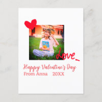 Red heart love happy valentine's day add photo nam