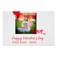 Red heart love happy valentine's day add photo nam