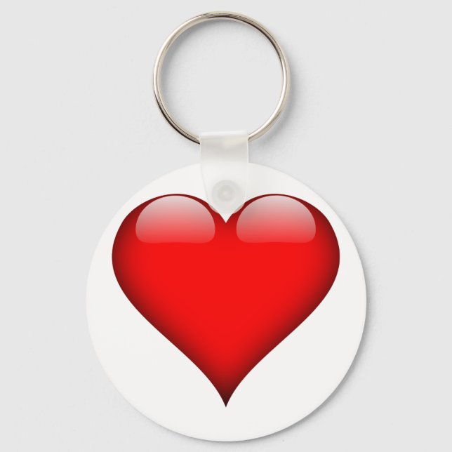 Red Heart Love Key Ring (Front)