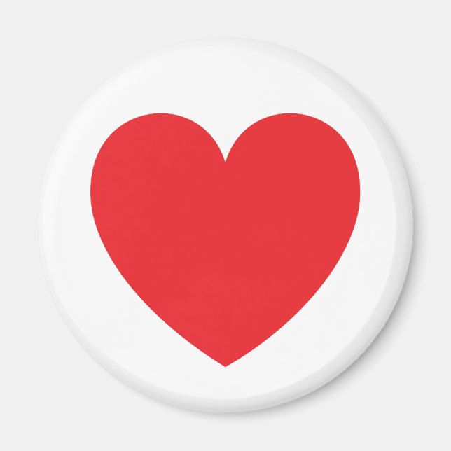 Red heart love or Valentines day Magnet (Front)