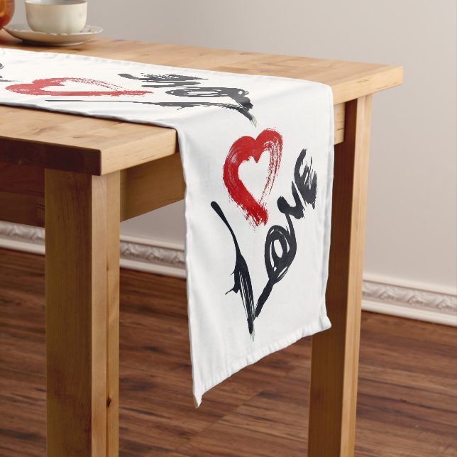 Red Heart Love Table Runner (In Situ)