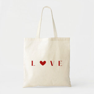 Red Heart Love Tote Bag – Minimal & Bold Statement