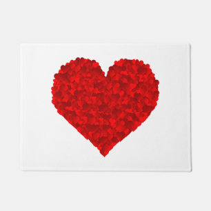 Red Heart Love Valentines for Girlfriend Women Him Doormat
