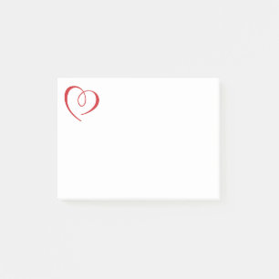 Red Heart Love - Wedding, Engagement, Valentines Post-it Notes