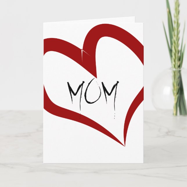Red Heart, Mother's day card (Front)