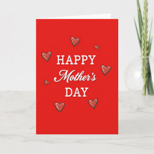 Red Heart Mothers Day Card