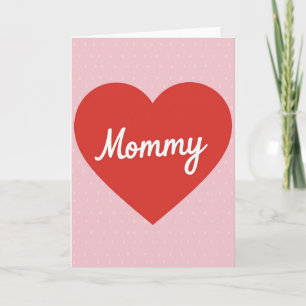 Red Heart Mothers Day Love Card