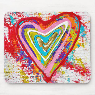 Red Heart Mousepad