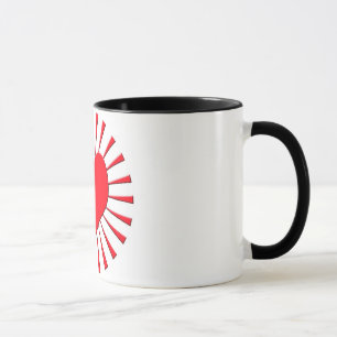 Red heart mug