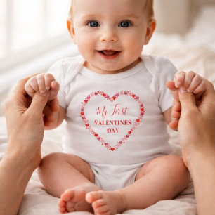 Red Heart My First Valentine's Day Baby Bodysuit