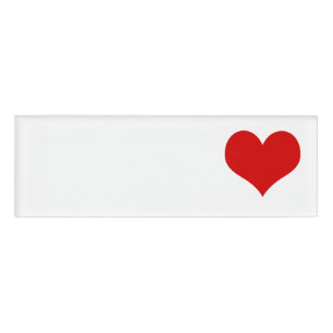 Red Heart Name Tag