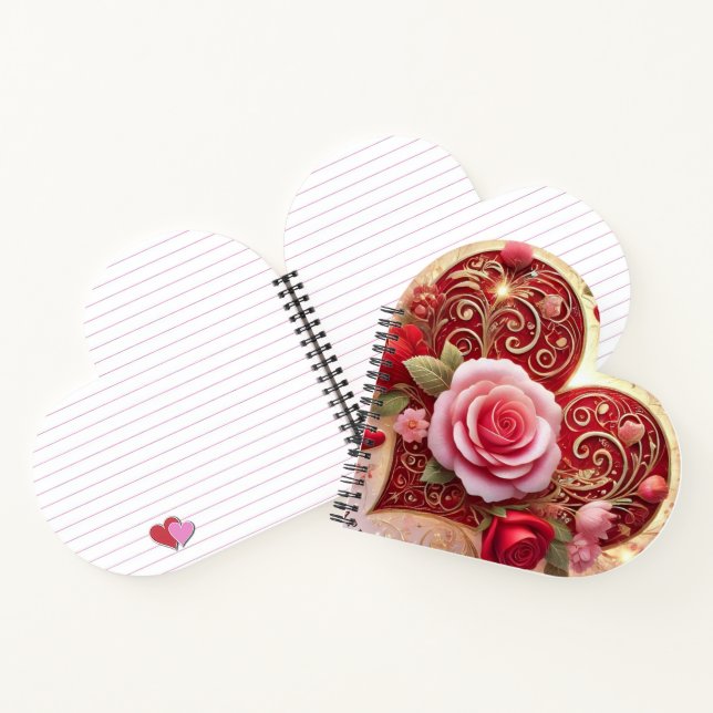 Red Heart  Notebook (Inside)