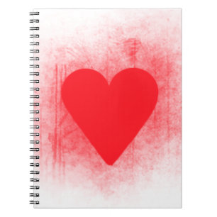 Red heart notebook