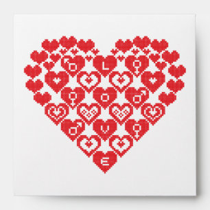 Red HEART of hearts Envelopes