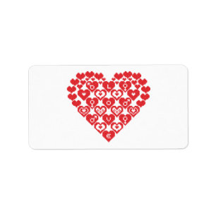 Red HEART of hearts Label
