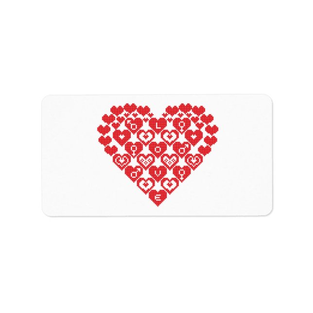 Red HEART of hearts Label (Front)