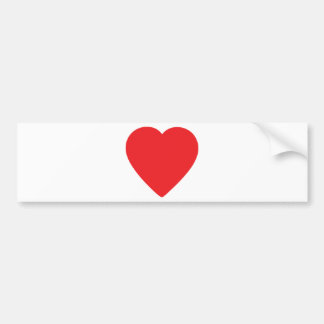 red heart one bumper sticker