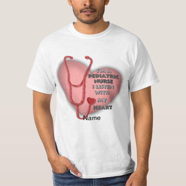 Red Heart Paediatrics Nurse T-Shirt (Front)