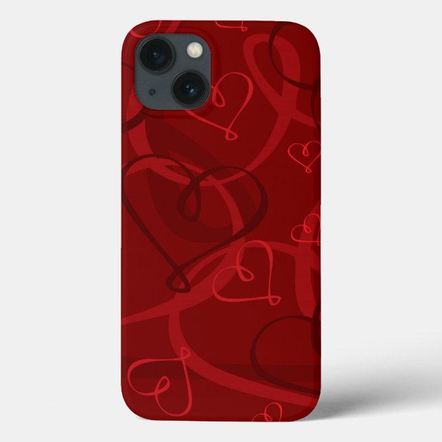 Red heart pattern Case-Mate iPhone case (Back)