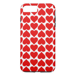 RED HEART PATTERN iPhone 8 PLUS/7 PLUS CASE