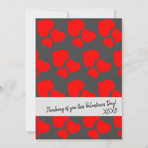 Red Heart Pattern - Curtomizable Holiday Card