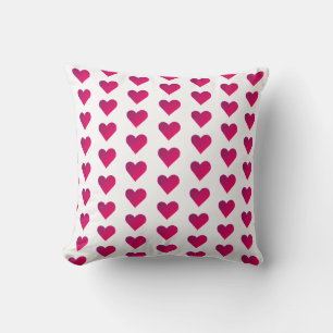 Red Heart Pattern Love Graphic Cushion