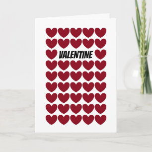 Red Heart Pattern, Valentine's Day Card