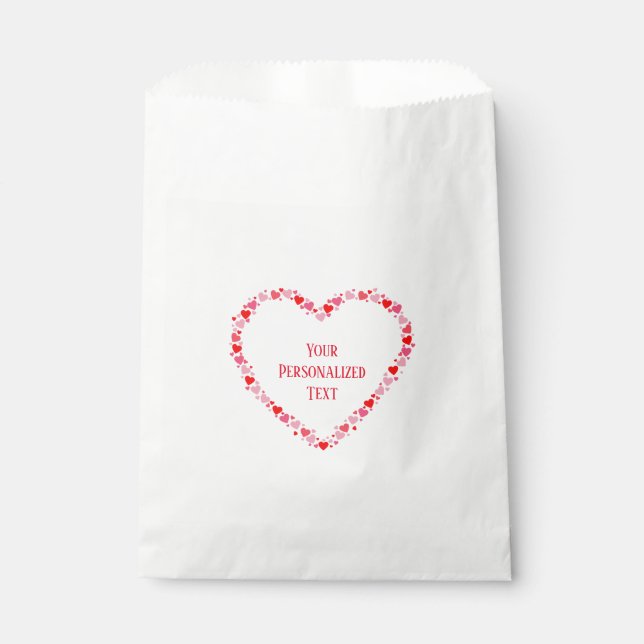 Red Heart Personalised Favour Bag (Front)