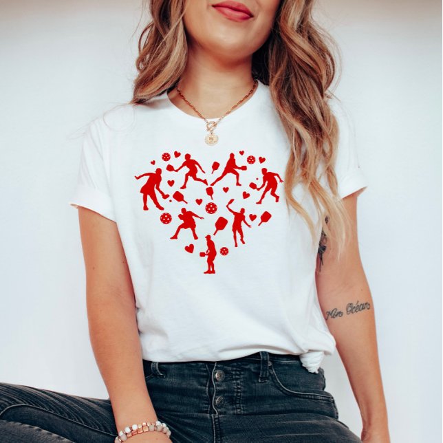 Red Heart Pickleball Lover T-Shirt (Creator Uploaded)
