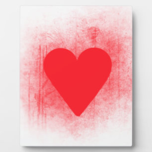 Red heart plaque