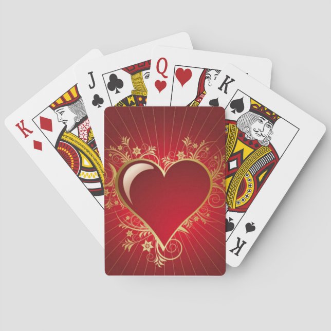 Red Heart Playing Cards (Back)