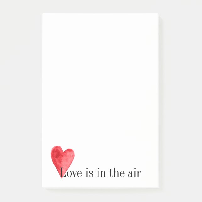 Red Heart Post-it Notes (Front)